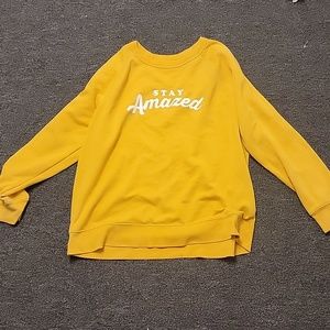 'STAY Amazed' Yellow Crew Neck